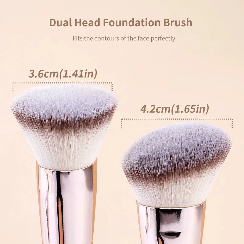 Foundation Makeup Double-ended Flat/Angle Top Contour Brush for Beauty