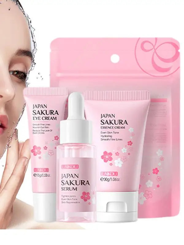Face Skin Care Set Cleanser Toner Face Serum Eye Skin Care