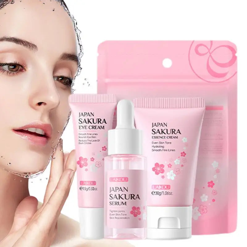 Face Skin Care Set Cleanser Toner Face Serum Eye Skin Care