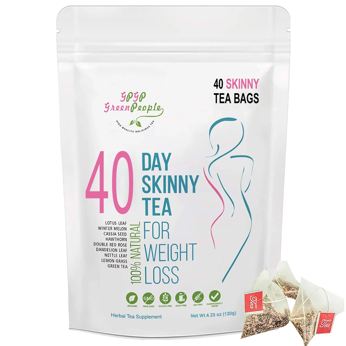 Natural 40 Days Herbal Skinny Detox Weight Loss Supplement