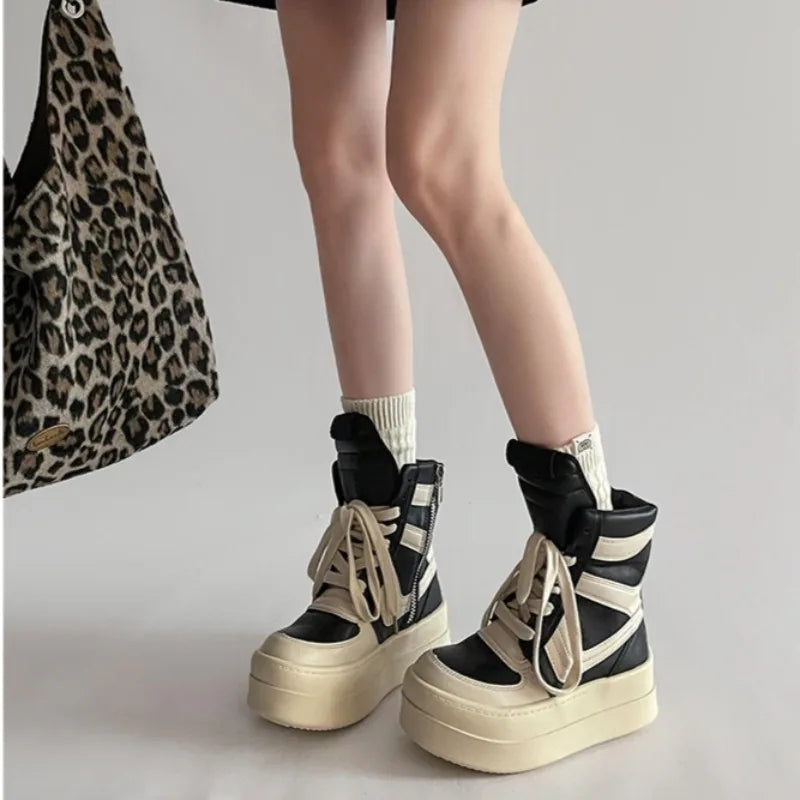 Women's Ankle Trendy Retro High-top Women's Boots