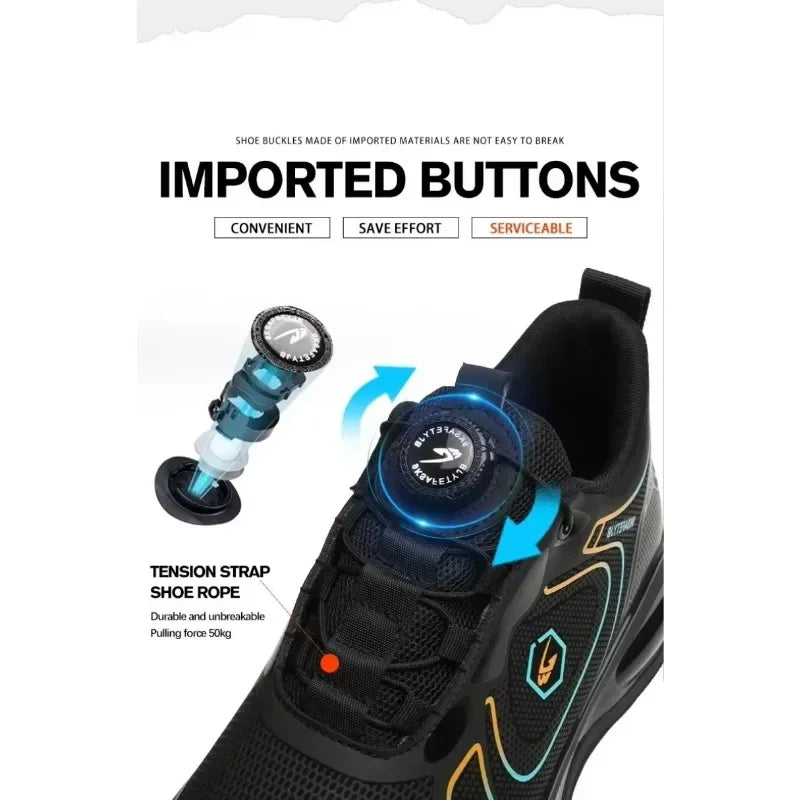 New swivel buckle Safety Boots Men's Work Sneakers