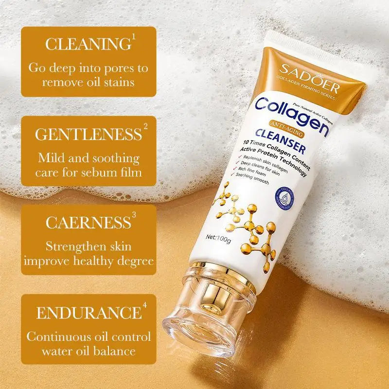 Collagen Skin Care Product Set Cleansing Rejuvenating Facial Cleanser