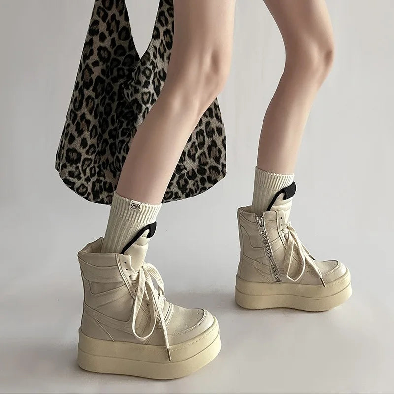 Women's Ankle Trendy Retro High-top Women's Boots
