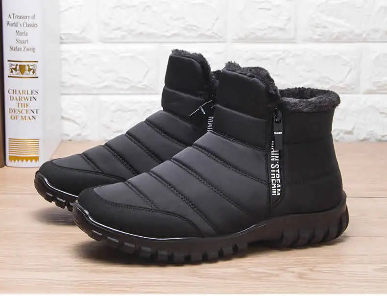 Men's sneakers Warm Cotton Zipper Snow Ankle Boots