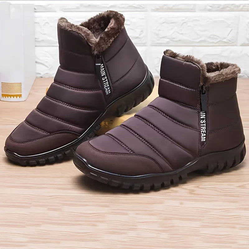 Men's sneakers Warm Cotton Zipper Snow Ankle Boots