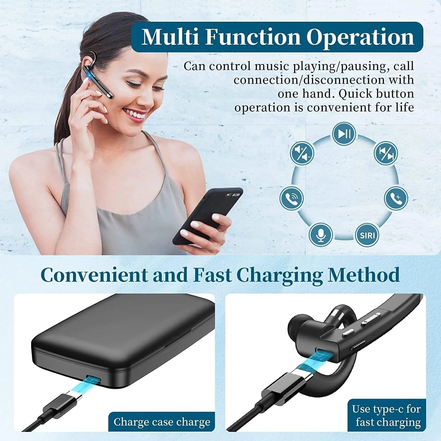 Bluetooth Stereo Noise Canceling Wireless Headphones