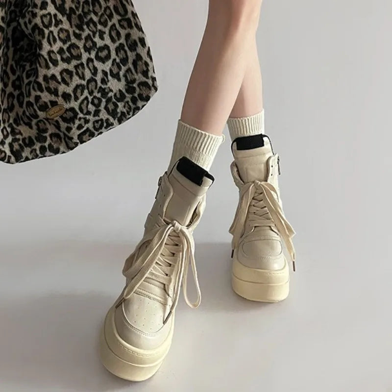 Women's Ankle Trendy Retro High-top Women's Boots