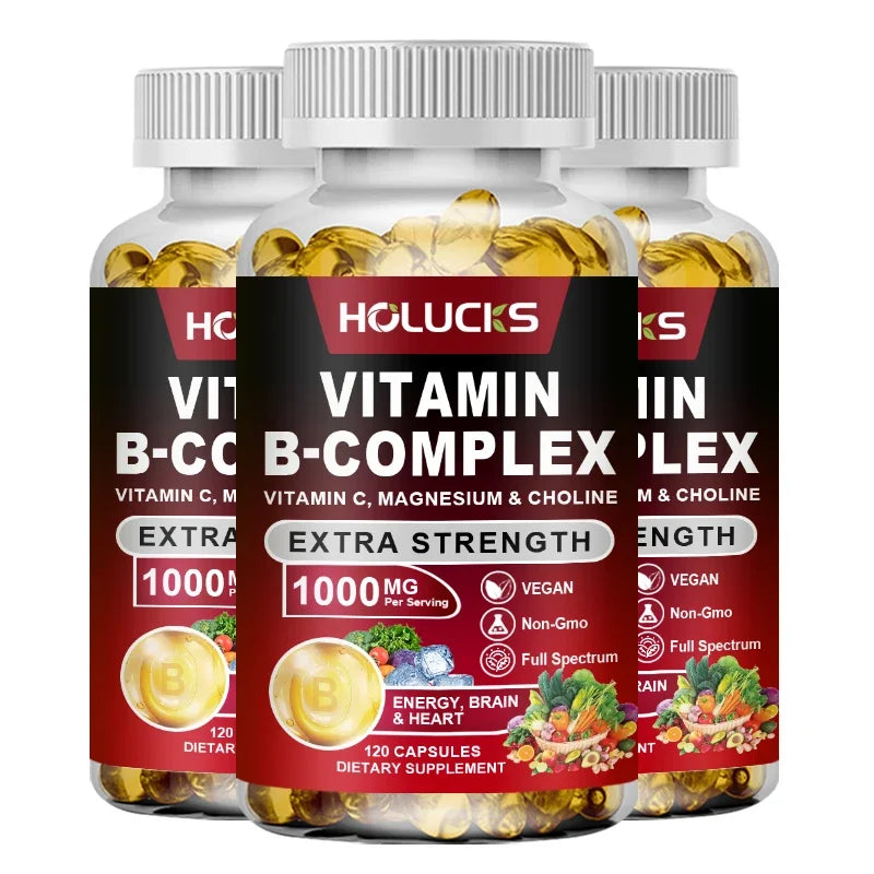 Vitamin B Complex Supplement with Vitamin C, Inositol - Energy Healthy