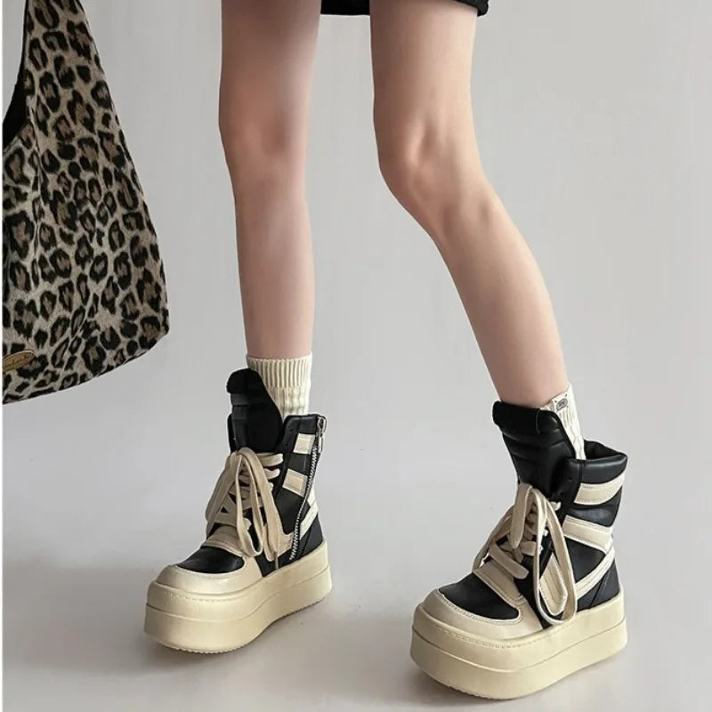Women's Ankle Trendy Retro High-top Women's Boots