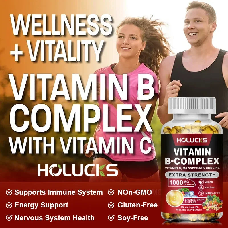 Vitamin B Complex Supplement with Vitamin C, Inositol - Energy Healthy