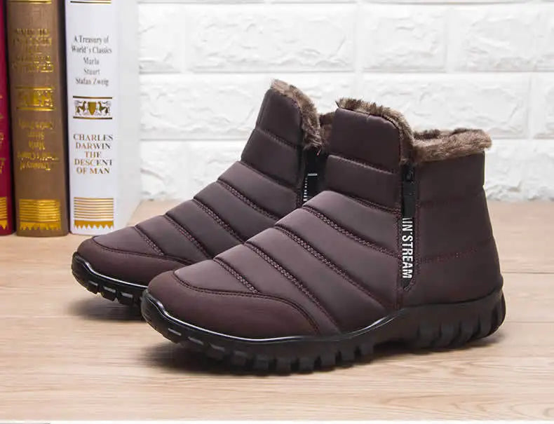 Men's sneakers Warm Cotton Zipper Snow Ankle Boots