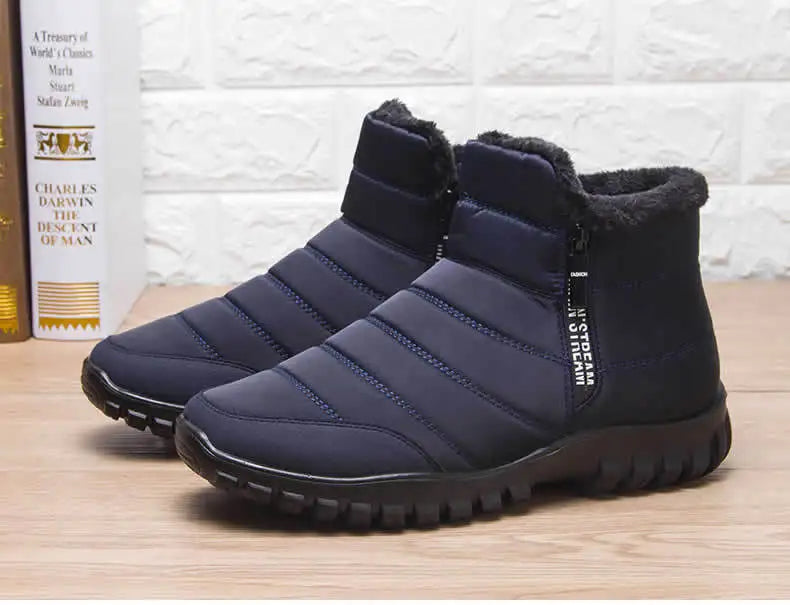 Men's sneakers Warm Cotton Zipper Snow Ankle Boots