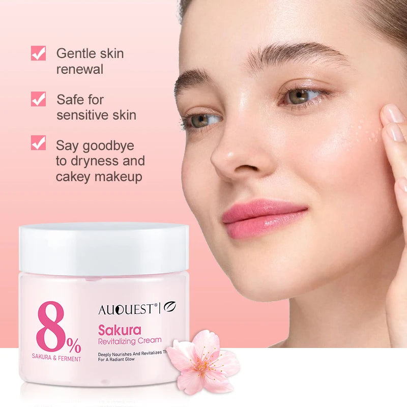 Anti Wrinkle Face Skincare Set Retinol Serum & Sakura Cream Fine Line Remover