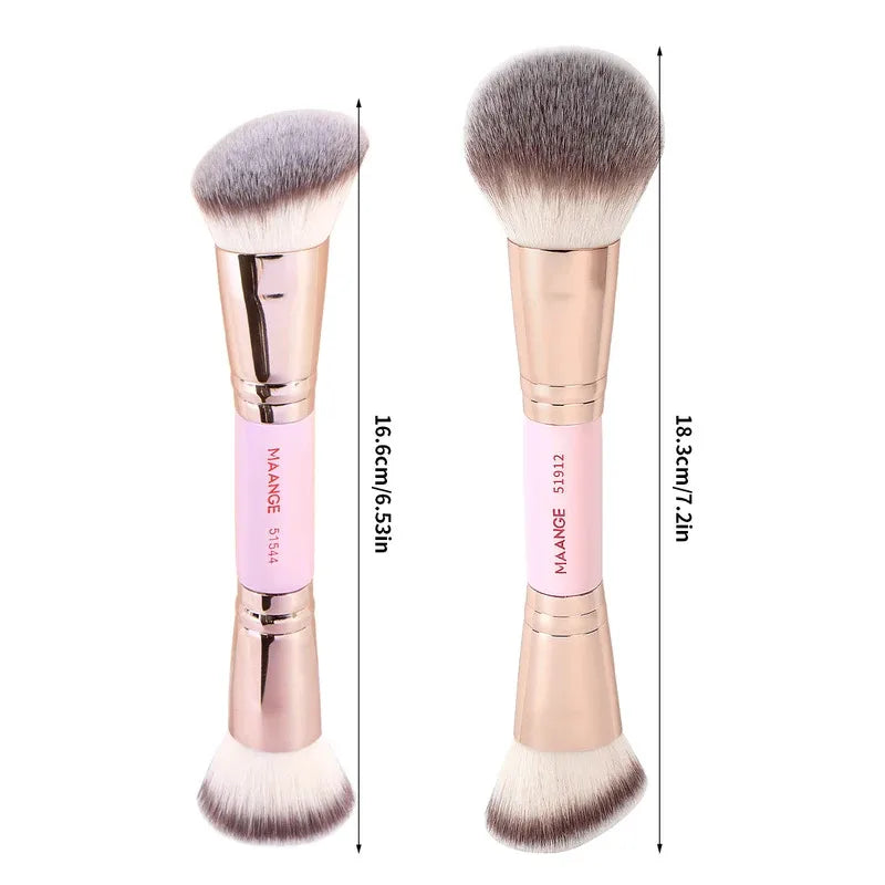 Foundation Makeup Double-ended Flat/Angle Top Contour Brush for Beauty