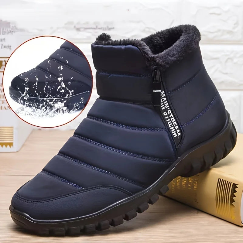 Men's sneakers Warm Cotton Zipper Snow Ankle Boots