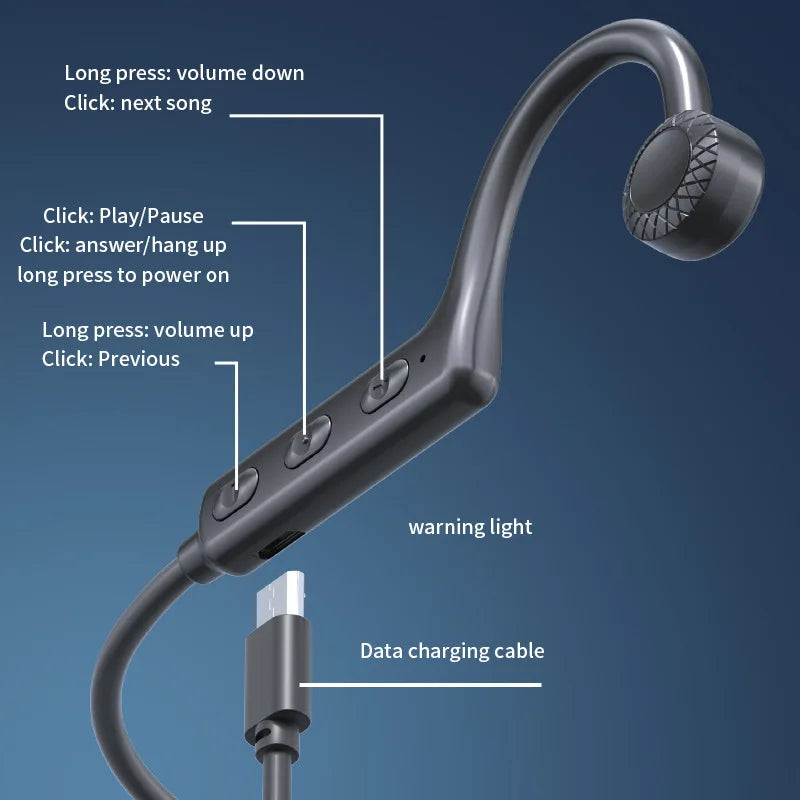 Bluetooth Headsets Wireless Headphones with Mic Long Battery Life