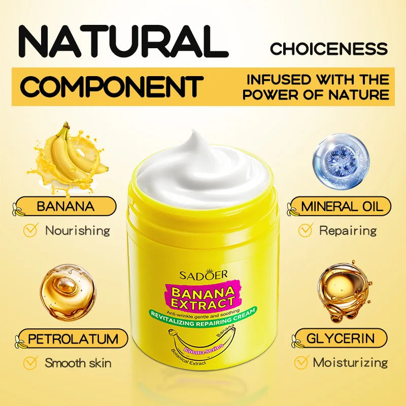 SADOER Banana Skin Brightening Skincare Moisturizing Facial Cream