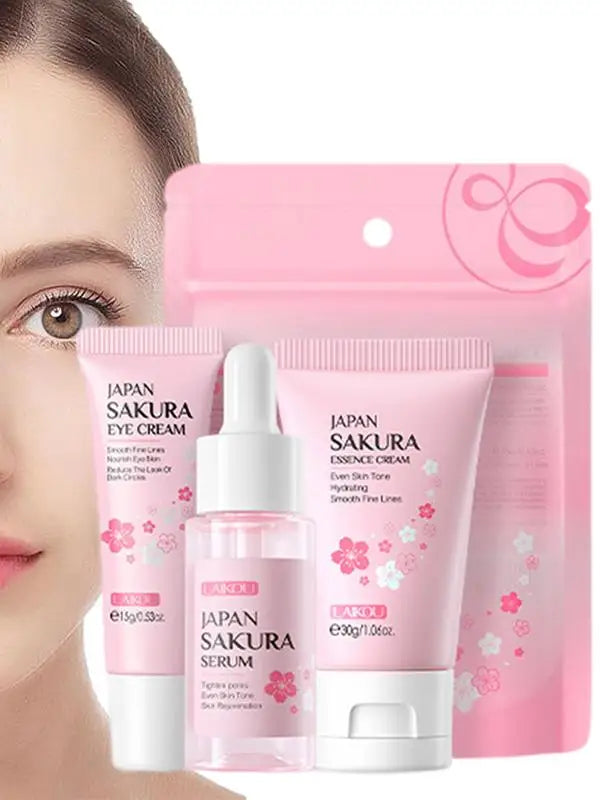 Face Skin Care Set Cleanser Toner Face Serum Eye Skin Care