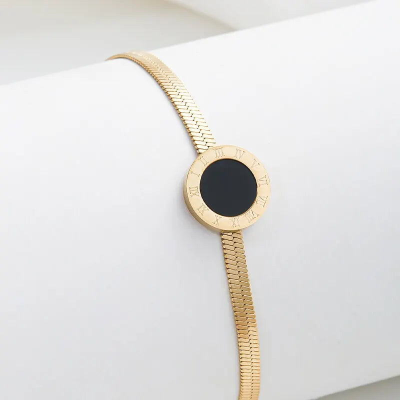 Fashion Round Black Bracelet For Women Trendy Jewelry Gift
