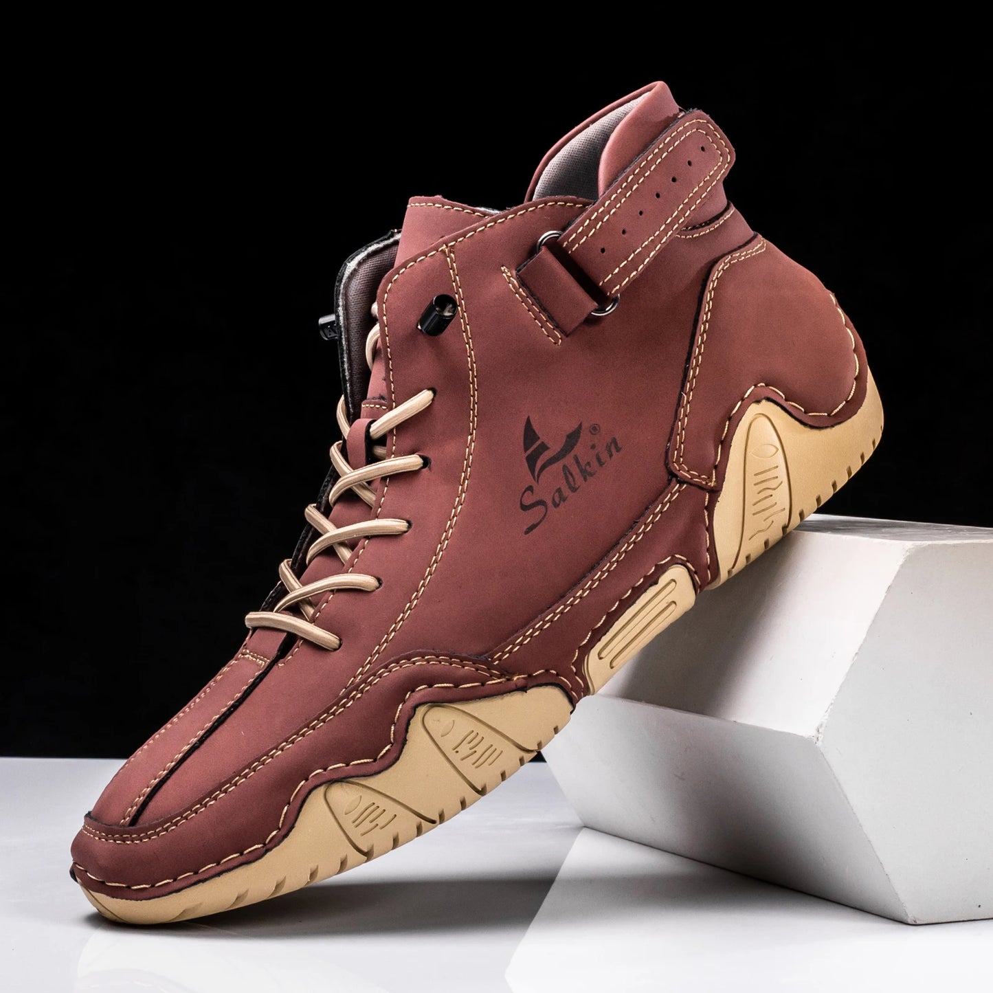 Handmade Men Breathable Casual Leather Men Boots