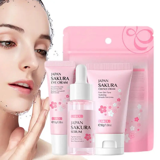 Face Skin Care Set Cleanser Toner Face Serum Eye Skin Care