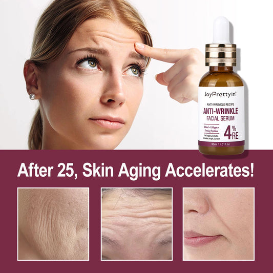 Anti Wrinkle Face Skincare Set Retinol Serum & Sakura Cream Fine Line Remover