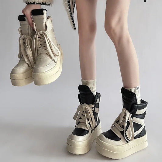 Women's Ankle  Trendy Retro High-top Women's Boots