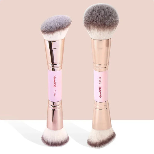 Foundation Makeup Double-ended Flat/Angle Top Contour Brush for Beauty
