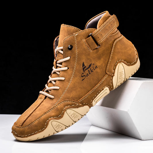 Handmade Men Breathable Casual Leather Men Boots